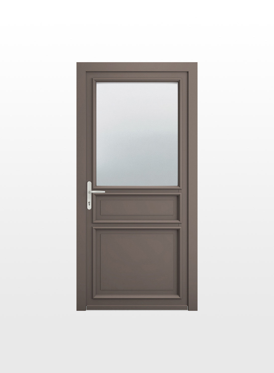 Porte d'entrée PVC ou bois ou mixte bois alu sur mesure - Bois de rose - Pierret 