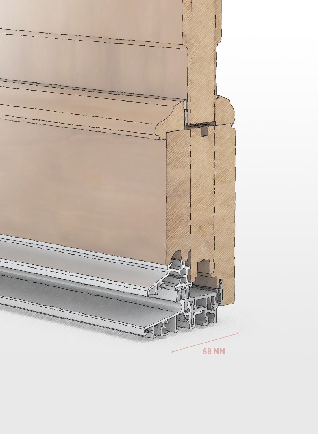Une porte bois, 68mm, par Pierret Portes & Fenêtres