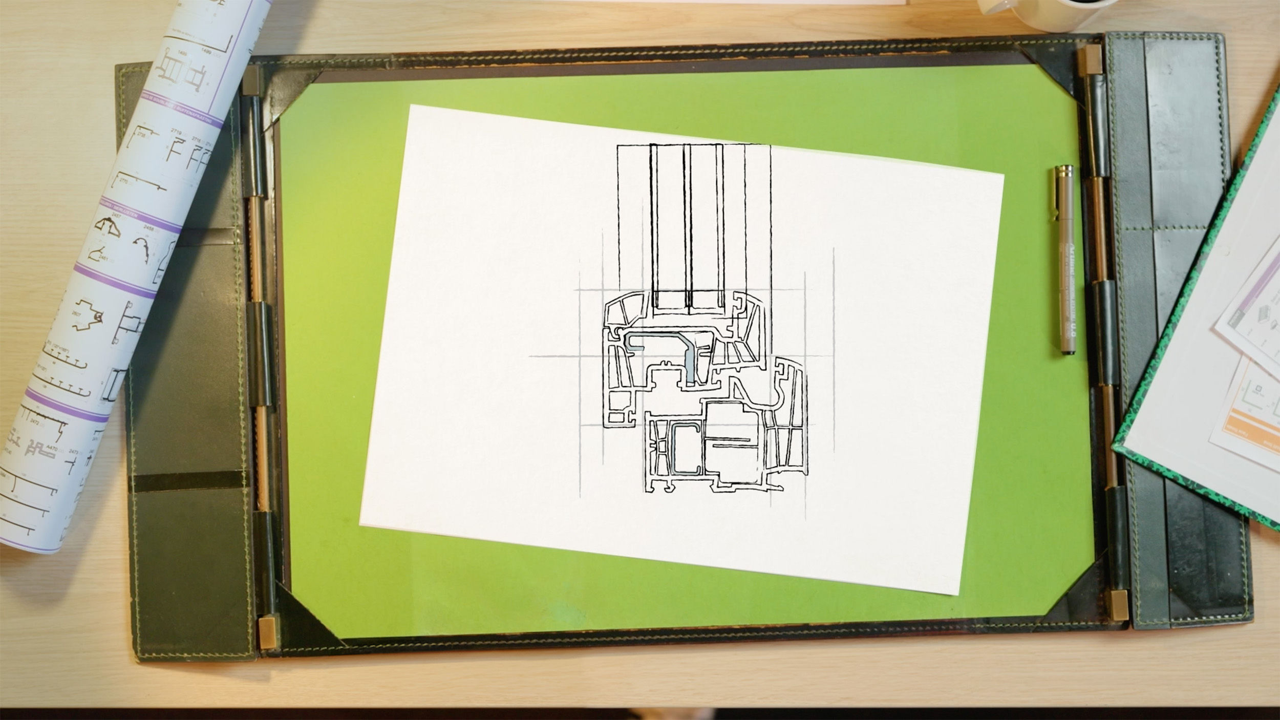 Pierret portes et fenêtres dessin technique