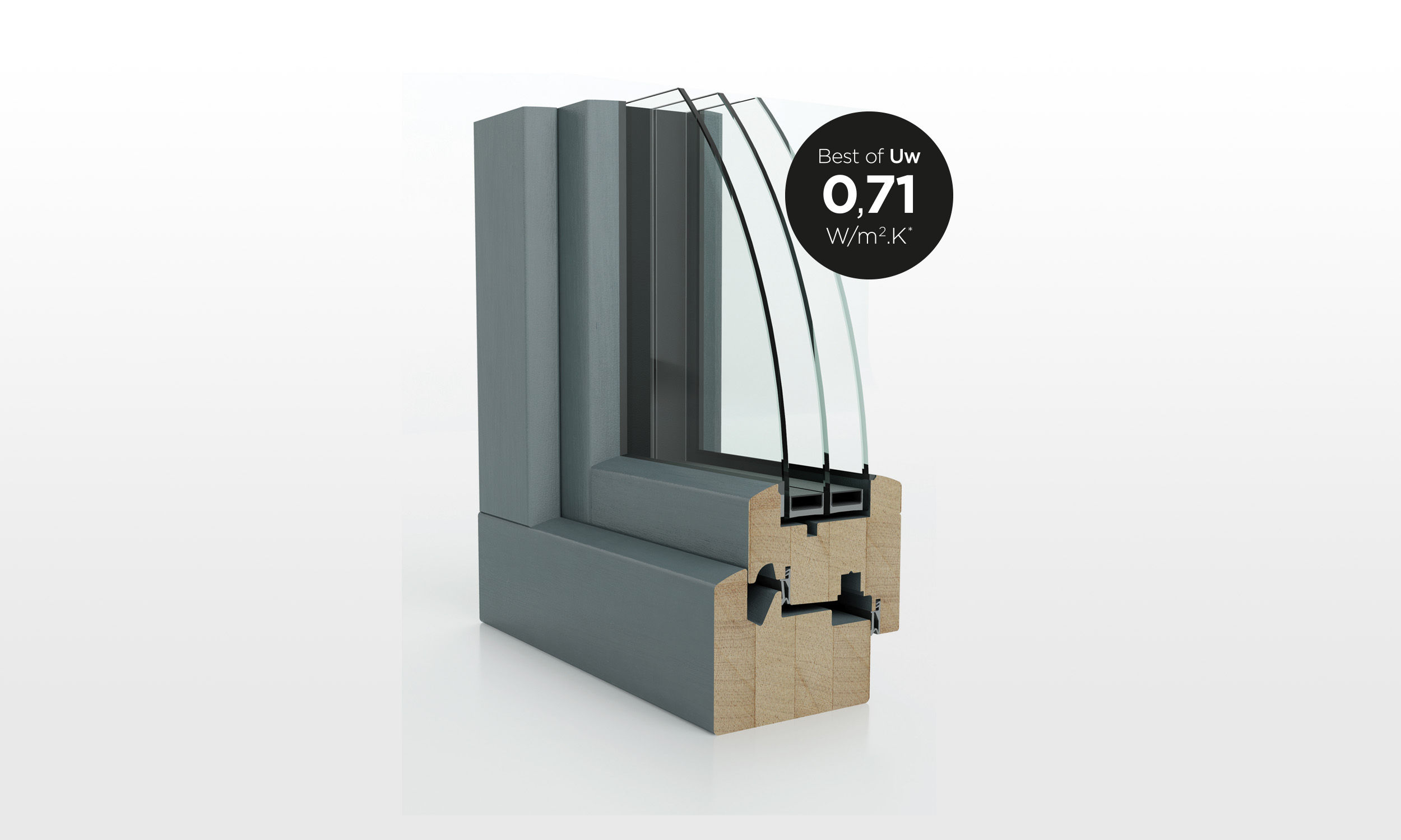 PIERRET fenetre en BOIS avec un coefficient UW de 0,71