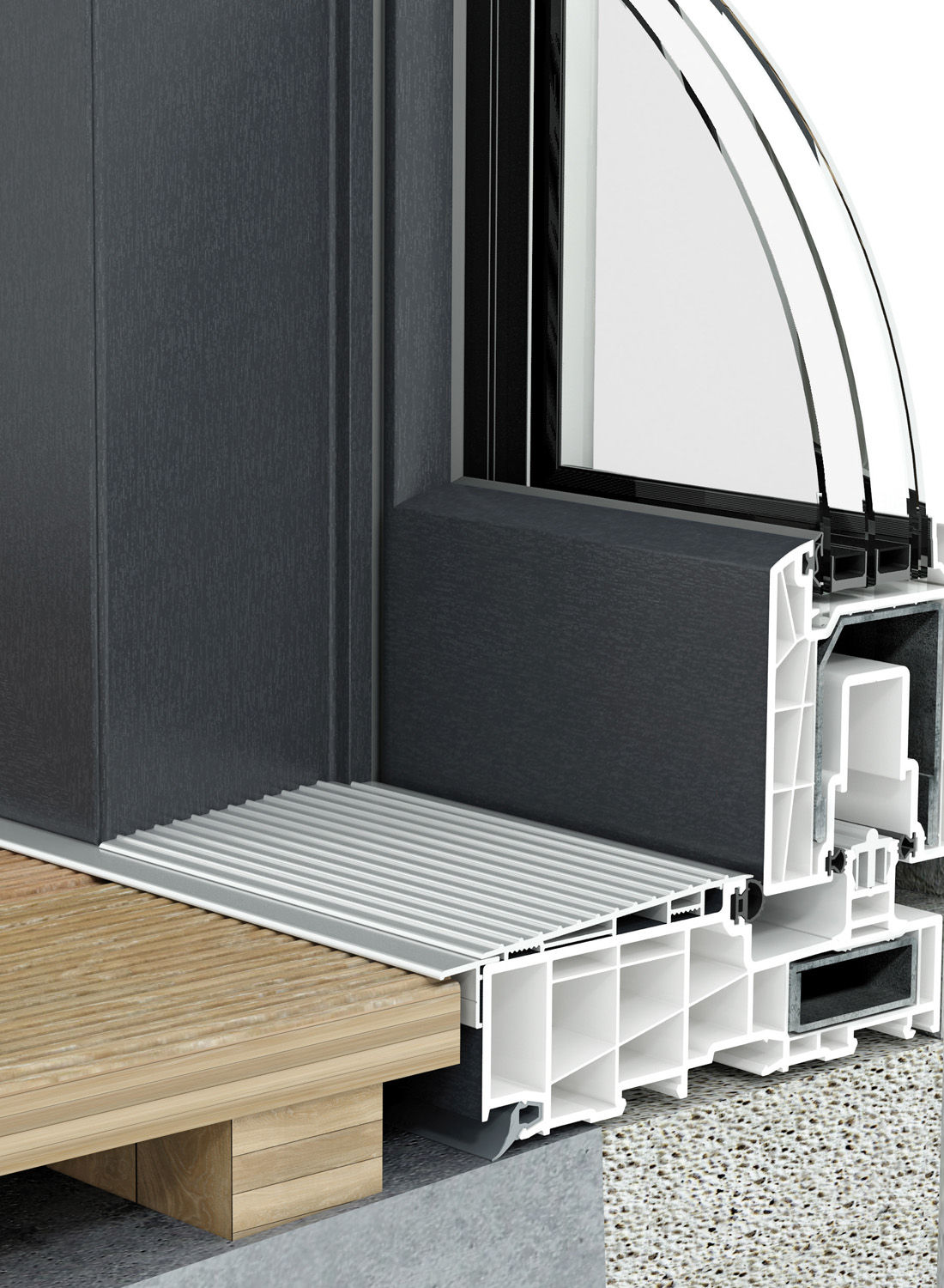 Seuil encastrable PMR, par Pierret Portes & Fenêtres