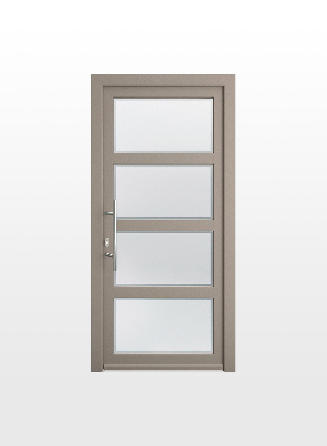 Porte d'entrée sur mesure PVC ou bois ou alu ou mixte - Cannelle 2 - Pierret 