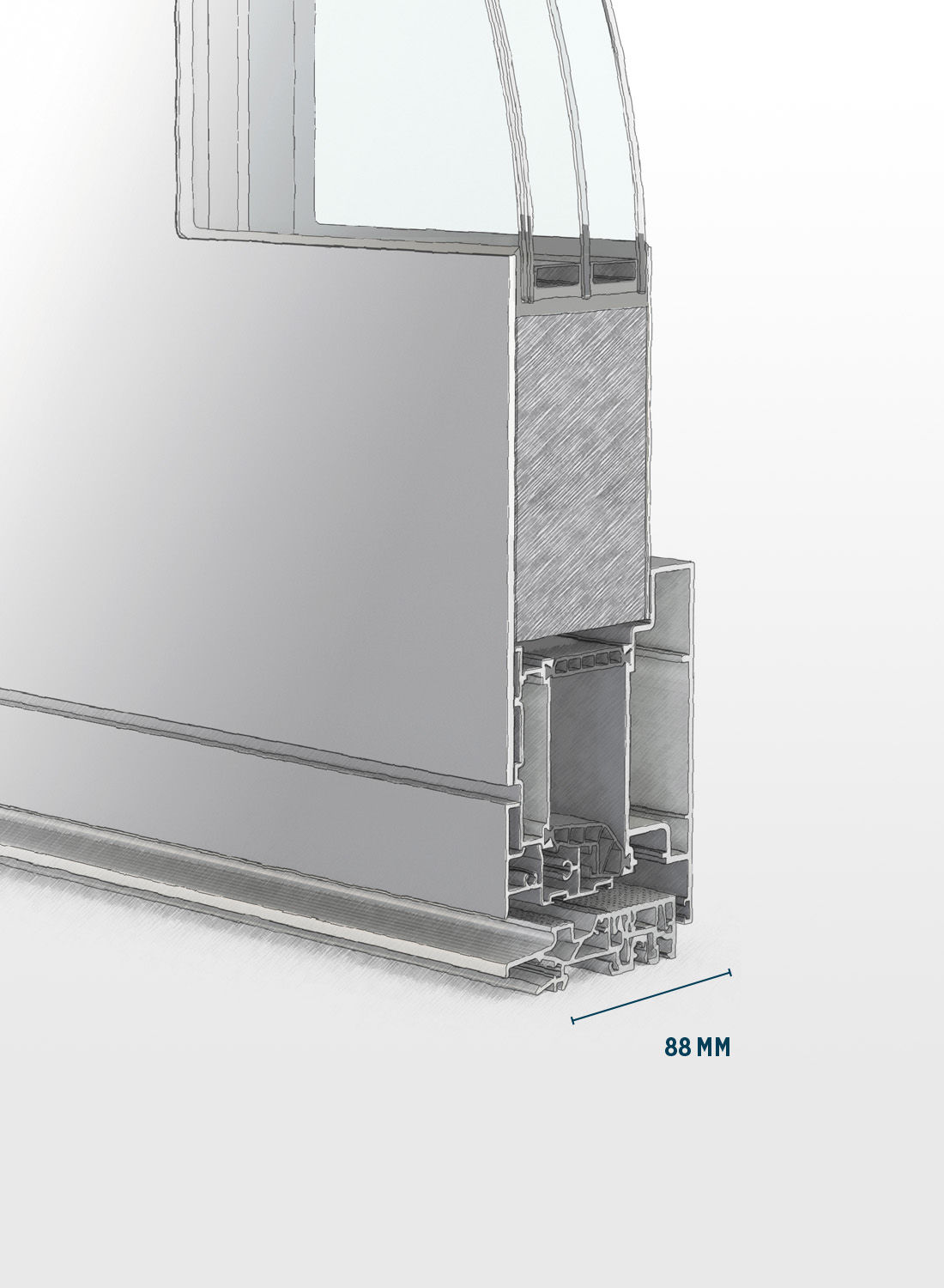 Une porte aluminium, 88mm, par Pierret Portes & Fenêtres