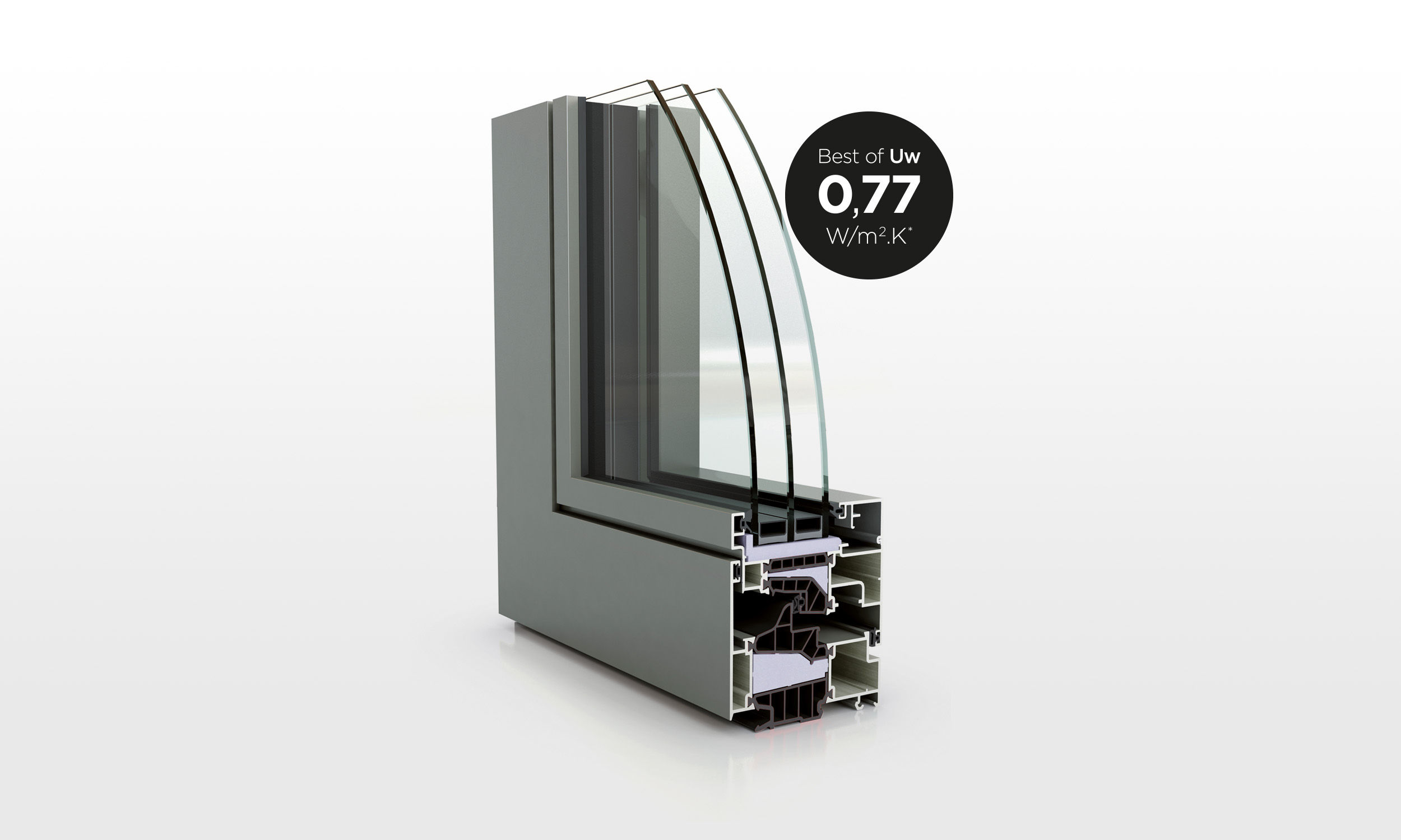 PIERRET fenetre ALU avec indice UW de 0,77