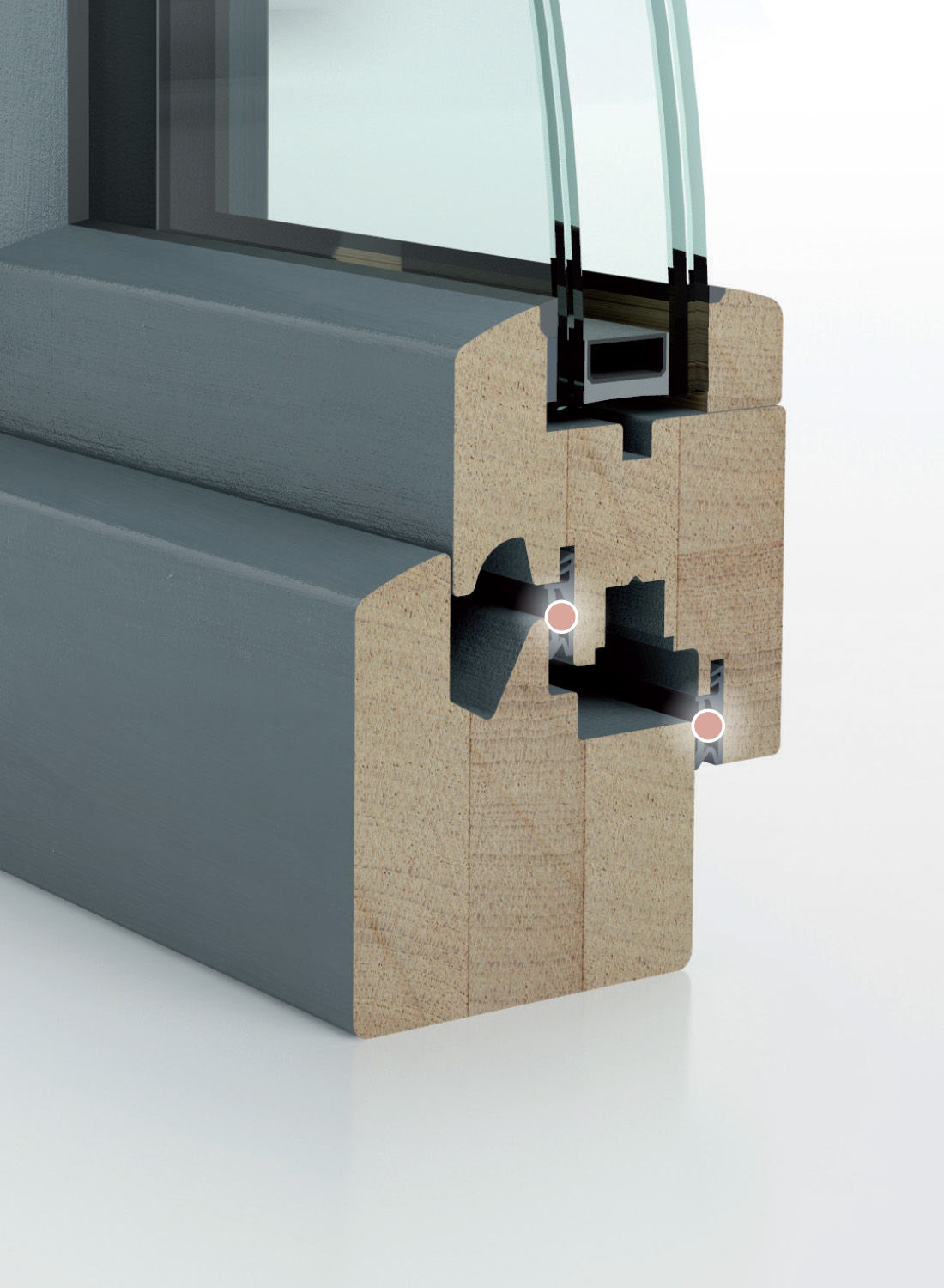 Système 2 joints avec joint central pour fenêtre en bois, par Pierret Portes & Fenêtres