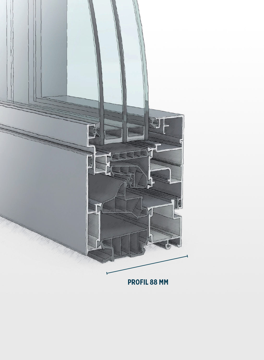 Une fenêtre aluminium, de 88mm, par Pierret Portes & Fenêtres