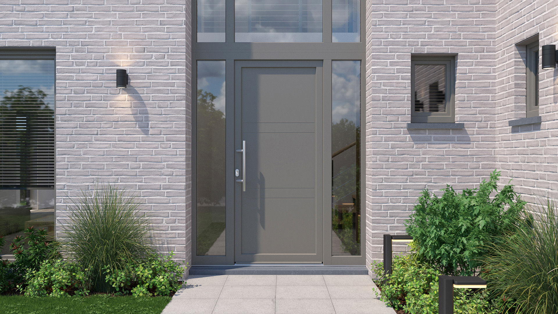 PIERRET porte d'entree cassis 2 couleur olive