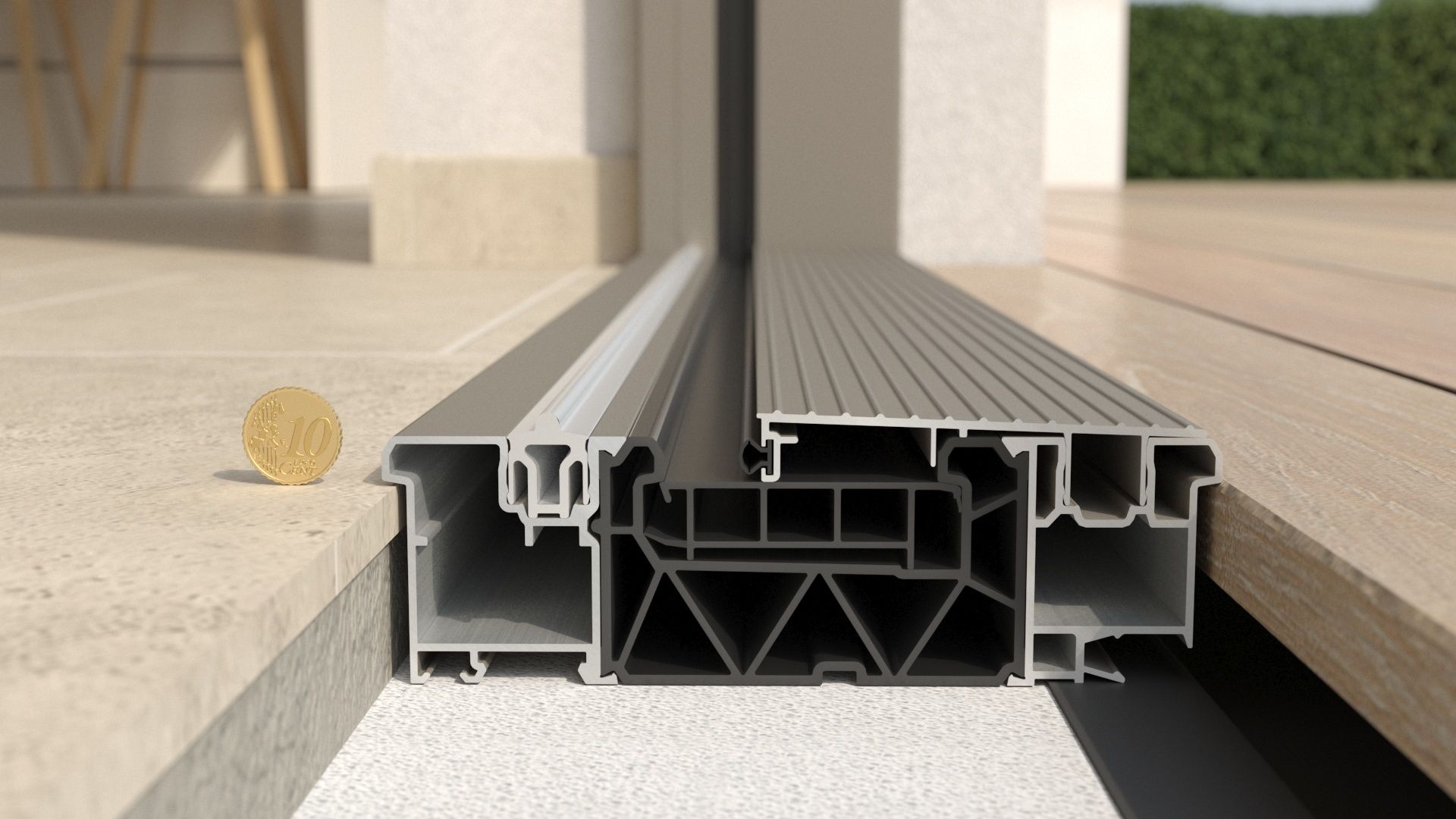 Nouveau coulissant Sumith en aluminium, par Pierret Portes & Fenêtres