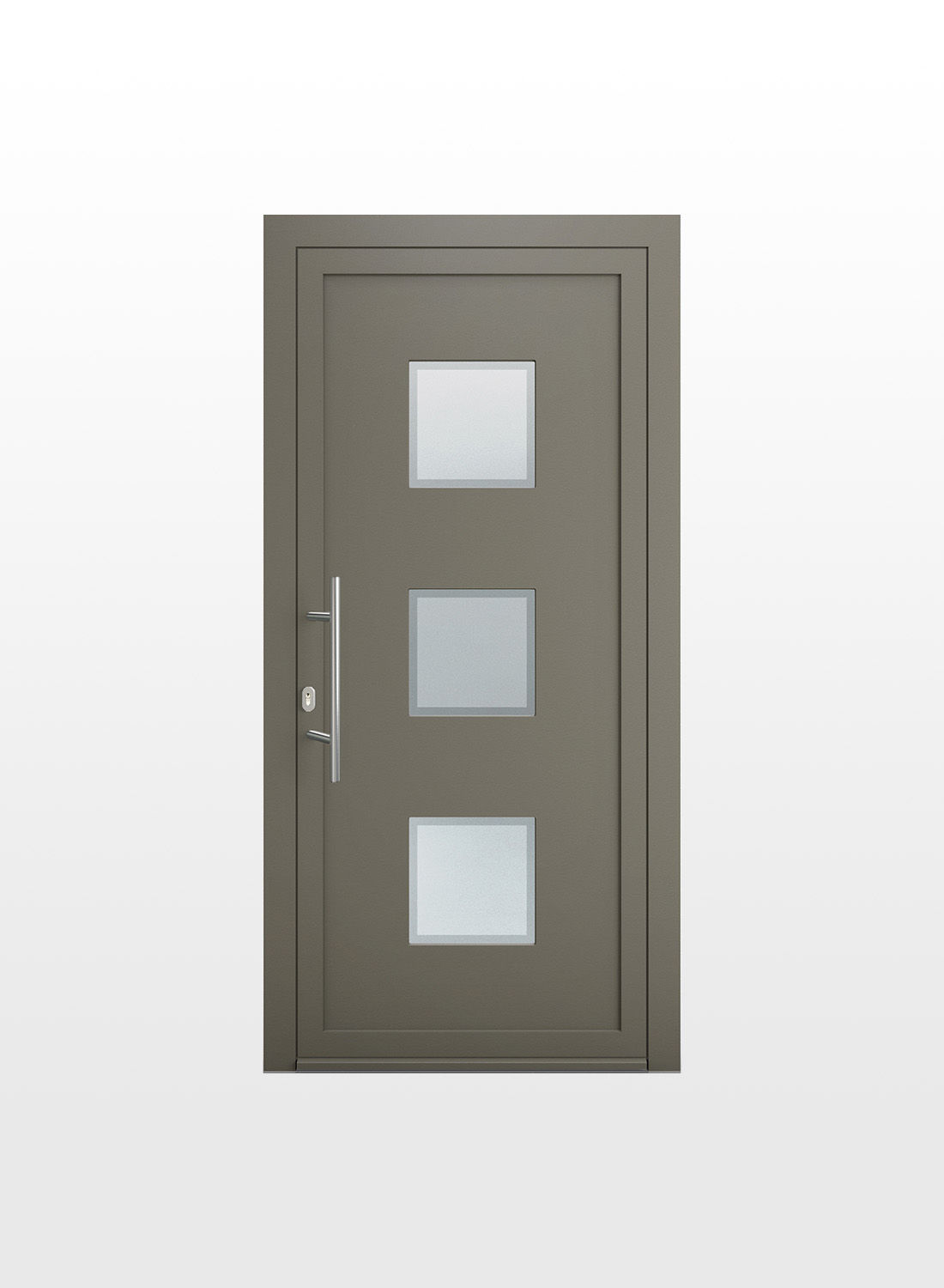 Porte d'entrée sur mesure intemporelle PVC ou aluminium ou mixte - Aneth 3 - Pierret 