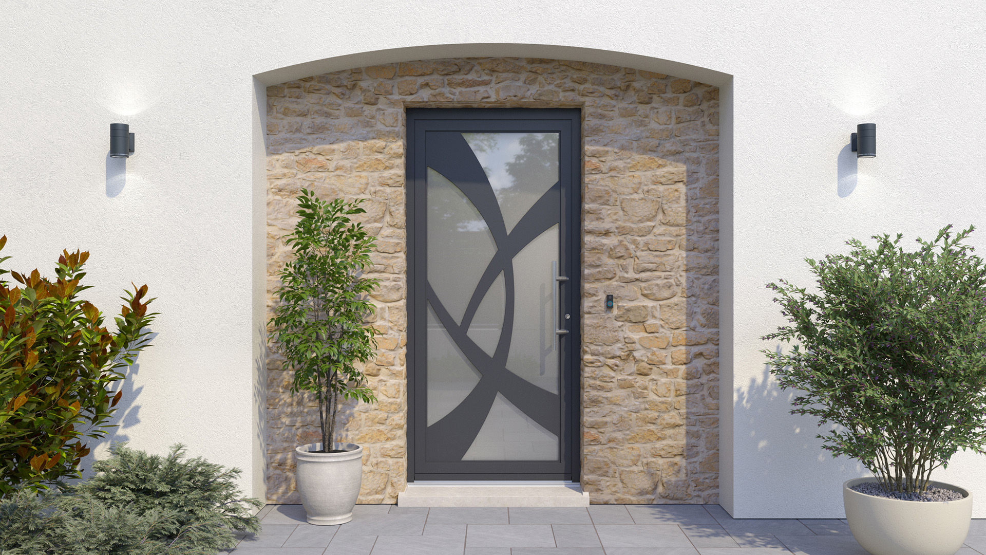 PIERRET_porte_entrée_Aluminium_amande 2_7M16ST