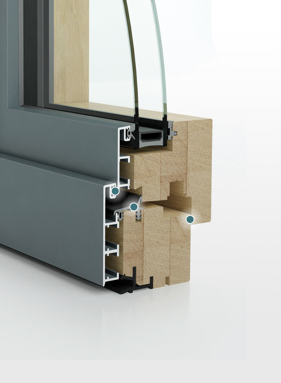 Une système 3 joints dans nos fenêtres bois-aluminium Pierret Portes & Fenêtres