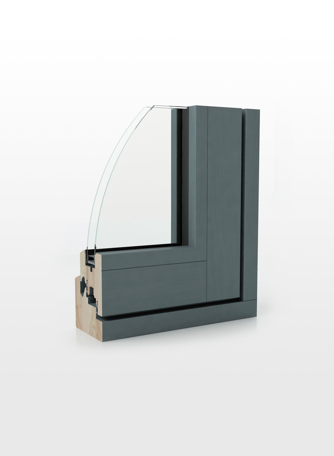 Fenêtre en bois Pierret ligne Design avec profil d'arasement