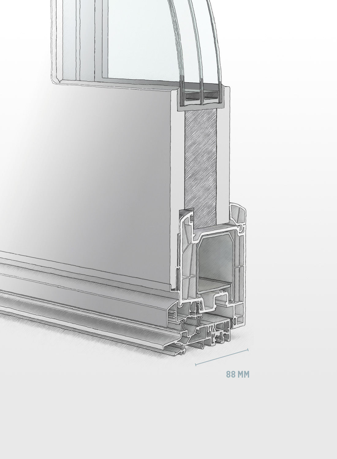 Une porte PVC, 88mm, par Pierret Portes & Fenêtres