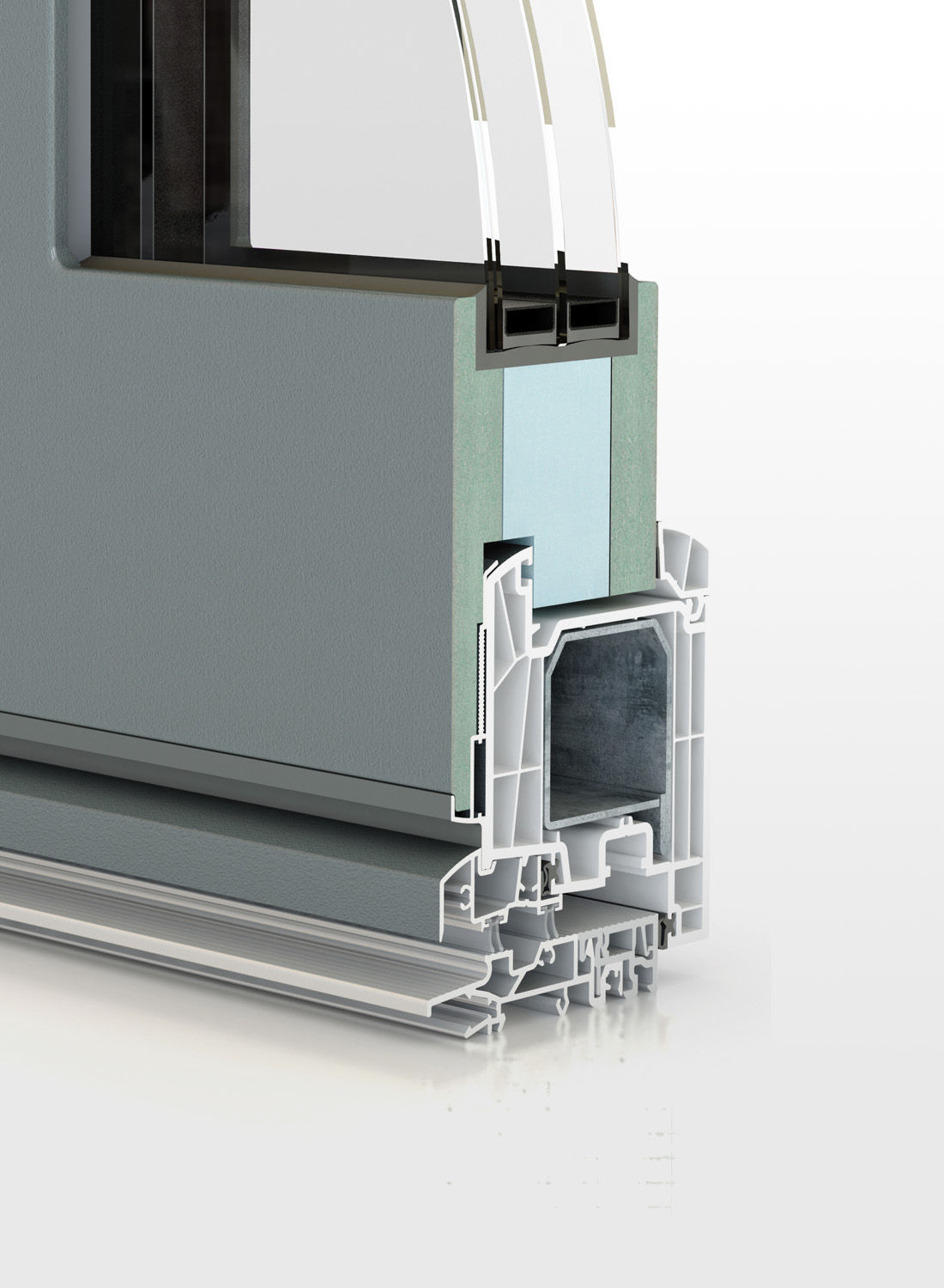 Ouvrant caché et étanchéité en bas de porte PVC, Pierret Portes & Fenêtres
